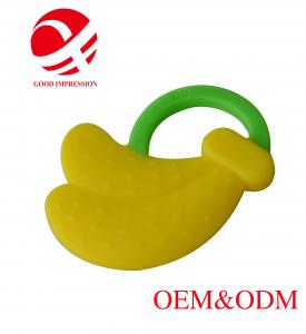 Bpa free fruit shaped silicone baby teether