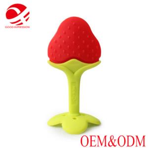 100 Food grade soft fruit shape silicone baby teether