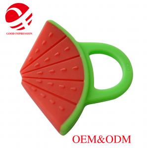 2017 new design food grade watermelon silicone teether for over 6 months baby